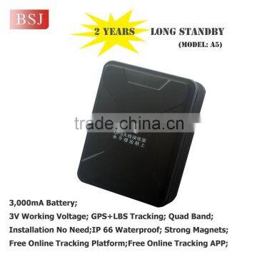 Protable GPS tracker long battery life GPS tracker with 2 Year standby Back-up Battery