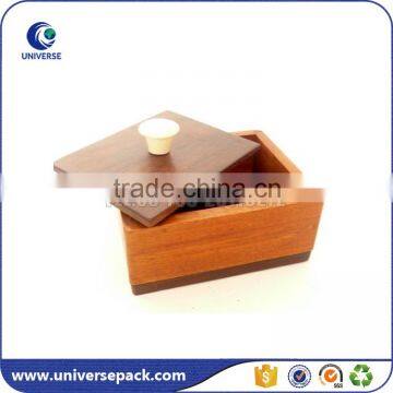 Custom printed wood boxes with handle for tea