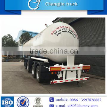 High performance customized 58.5m3 25ton tri-axle lpg gas delivery trailer