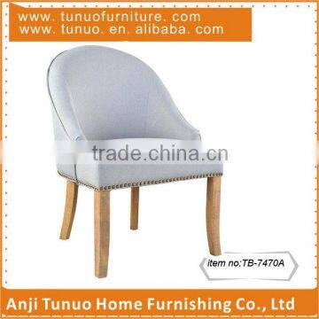 linen fabric home furniture leisure chair, also for commercial use comfortable back cushion TB-7470A