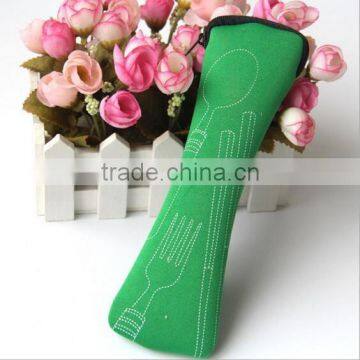 High Quality 3 Pcs Fork Spoon Chopstick Travel Stainless Steel Cutlery Portable Bag Picnic photo-4