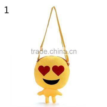 wholesale custom school bags kids EMOJI backpacks plush EMOJI DOLL backpack for kids