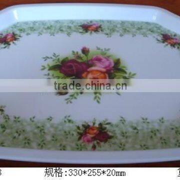 Melamine nice quality custom printed serving tray