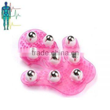 Plastic massage glove ball bearing cellulite