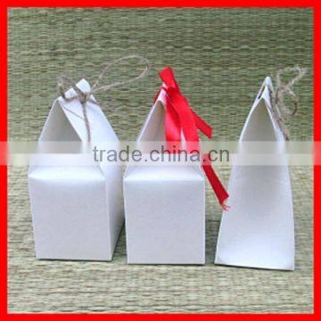 Craft Small Pure White Paperboard Special Gift Storage Box With Ribbon Manufacture