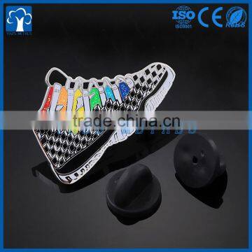 Custom Back Stamp Metal Hard Enamel Shoes Lapel Pin photo-2