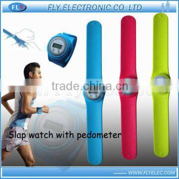 Silicone Slap Watch With Pedometer