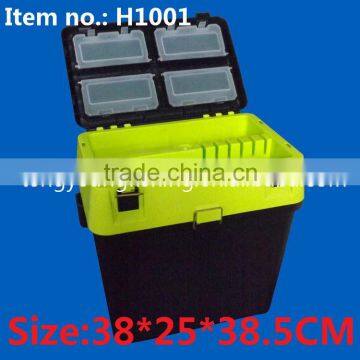 H1001 38*25*38.5CM Plastic Fishing Seat Box compartments environmentally lure box
