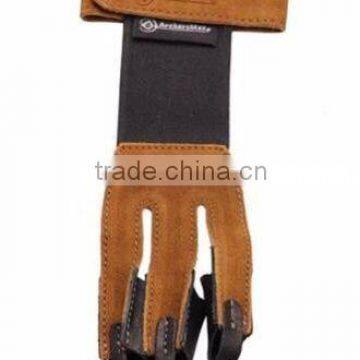 Shooting Wind Stopper Gloves Archery Products Right/Left Simple Brown 3 Finger Shooting Gloves For Longbow photo-5