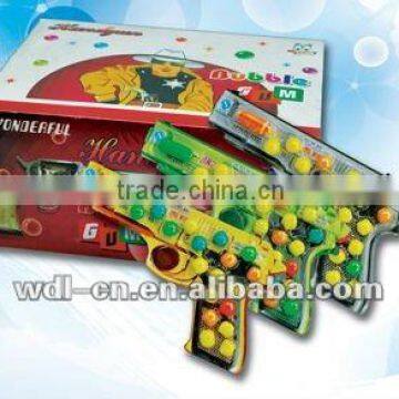 16ct round gum balls per paper pistol in display box(chewing gum candy)