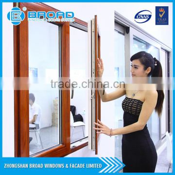 Aluminum Window and door with Wood clad and lift-sliding glass door for home from broad factory