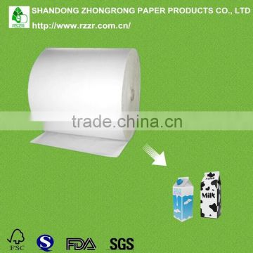 food grade 15+290+15gsm PE coated milk box packing paper