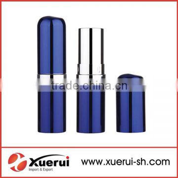 blue round lipstick tube, custom make up case