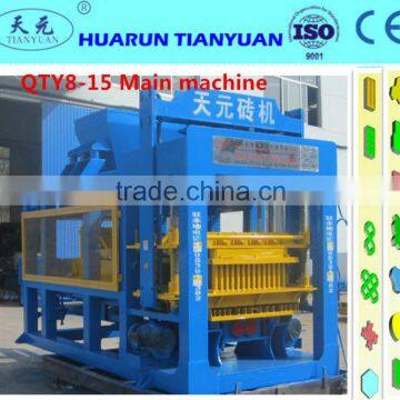 Shandong Hongfa QT 8-15 fully automatic fly ash brick making machine,diesel engine block and brick making machine