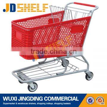 150L american style supermarket plastic shopping trolley cart