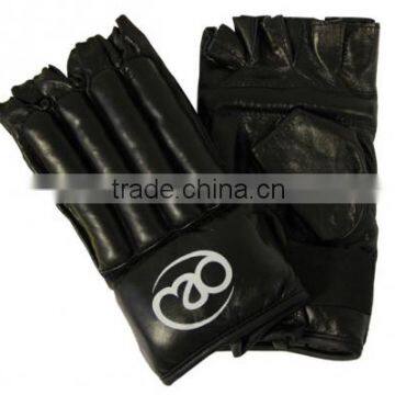 Leather Fingerless Bag Gloves