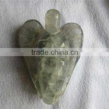 2015 Hot Quartz Crystal Angels Sale / Natural Carving Angels Wholesale/natural,decor small Rock crystal Angel figurines for sale