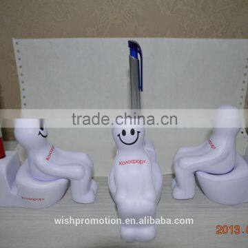 PU pen holder with clip base