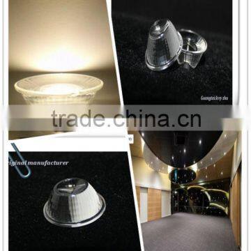 30mm 5W led glass lens Reflector with small view angle 30degree