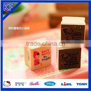 preety girl embossing animal wooden stamp