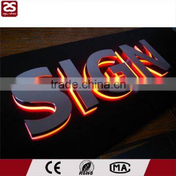 Factory Direct Sale Outdoor 3D Illuminated Sign Backlit Stainless Steel Led Signage