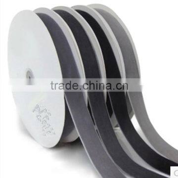 Wholesale solid color low price top quality flocked velvet ribbon