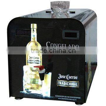 Counter Bar Fridge Led vodka liquor chiller dispenser tap machine