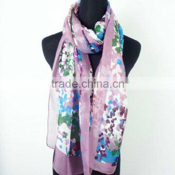 Fashion 100% raw silk scarves