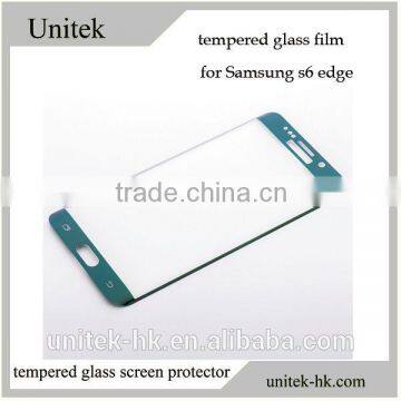 Full cover 9H Hardness tempered glass film glass screen protector for S6 Edge ,glass film Mobile accessory