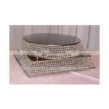 New hot sale rectangle cake stands for wedding decor / cake stands china / crystal cake stands for wedding cakes