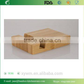 Desktop Cell Phone Stand Portable Bamboo Smartphone Holder for iPhone
