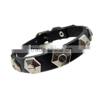 Unisex Real Leather wristband Bracelet Colorful