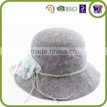 High Quality Straw Hat, Ladies Fedora Beach Hat Cap With Flowers photo-2