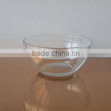 High quality salad glass bowl with 14cm diameter