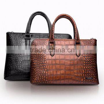 QIALINO Genuine Leather briefcase computer laptop bags branded men's briefcase for macbook 12/13/15 inch