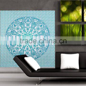 Mandala Tapestry Screen Printed Home Textile Wall Hanging Tapestry Manufacturer In India