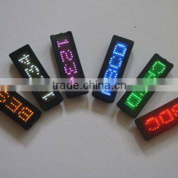 asram leeman scrolling programmable led name badge text