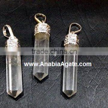 Rock Crystal Quartz Pencil Pendant