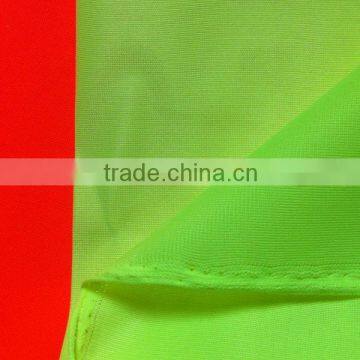Good quality fluorescent tricot fabric for retro-reflective vest