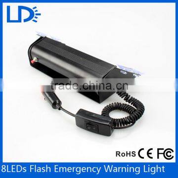 New 12V Red Blue Dash LED Vehicle Flashing Tower Warning Light With Suction Cup photo-5