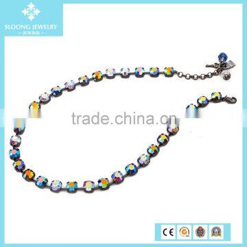 Fashion Multi Austria Crystal Diamond Tennis Necklace photo-5