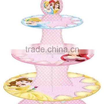 Cupcake Stand Princess 3 Tiers CARDBOARD