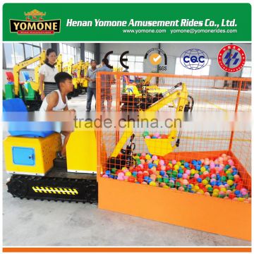 Fun fair ground games amusement rides electric mini excavator for kid