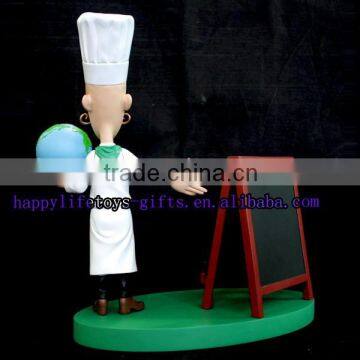 1/6 scale resin cartoon figure, chief figure, restaurant decor figure