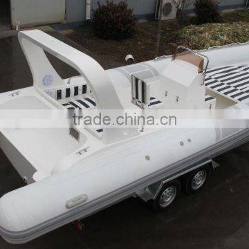 CE rib pvc motor boat with 7.6m