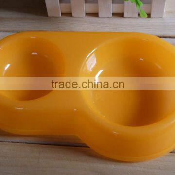 plastic orange pet bowl