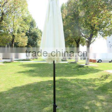 Outsunny 9' Outdoor Patio Umbrella w/ Tilt & Solar Powered LED Lights - Cream