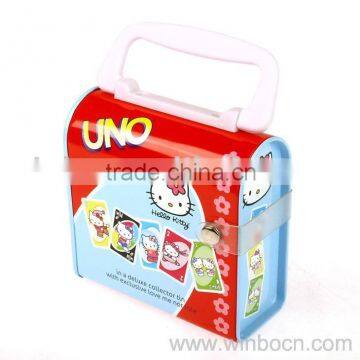 Handle cartoon kids promotional tin money box