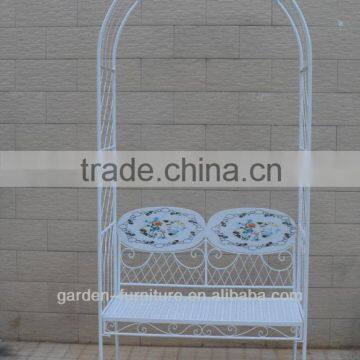 wholesale metal garden arbors for climbing plants seat furniture wrought iron park bench