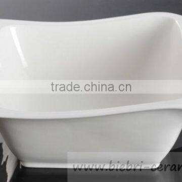 7 7.5 8 Inch Customized Dessert Salad Dinner Soup Serving Bowls Ceramic Porcelain Fine Bone China Restaurant Hotel Wholesale